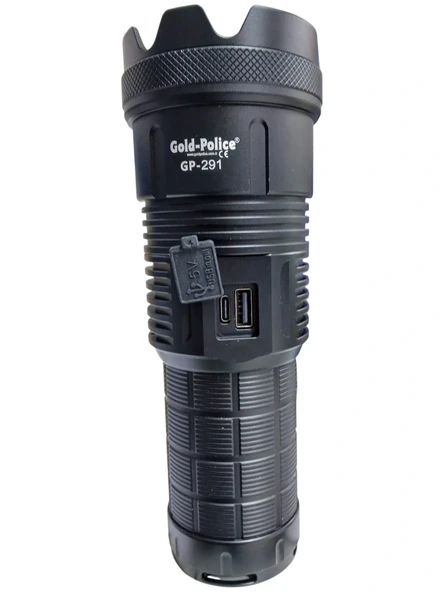 Gold Polıce Gp-291 Güçlü El Feneri 20,000 Lümen - Resim 2