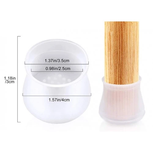 Masa Ve Sandalye Ayak Koruyucu Silikon 12 Adet - Resim 2