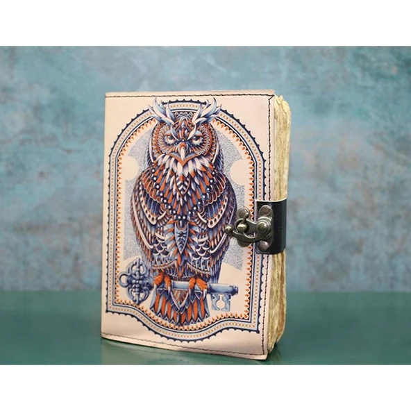 Baykuşlu Deri Defter - Resim 2