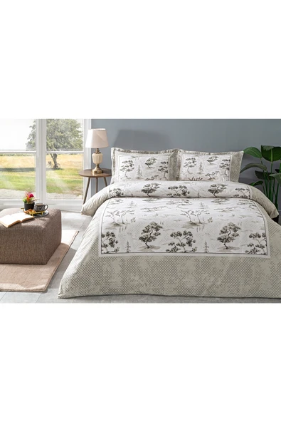 Özdilek Toile De Jouy Tek Kişilik Lastikli Çarşaf Nevresim Takımı - Resim 4