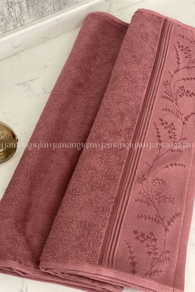 Özdilek Ditsy El-Yüz Havlusu 4 Adet-Antrasit-Pembe - Resim 6