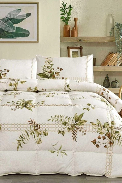 Özdilek Nev Forest Ivy Çift Kişilik Uyku Seti Krem ürün görseli 1