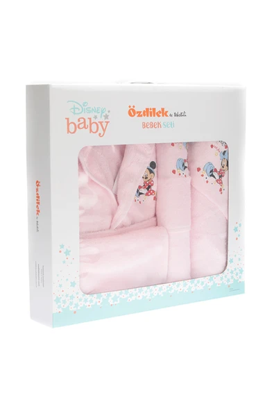 Özdilek Minnie Mouse Disney Lisans Baskılı Bambu Yenidoğan Bebek Seti - Resim 7