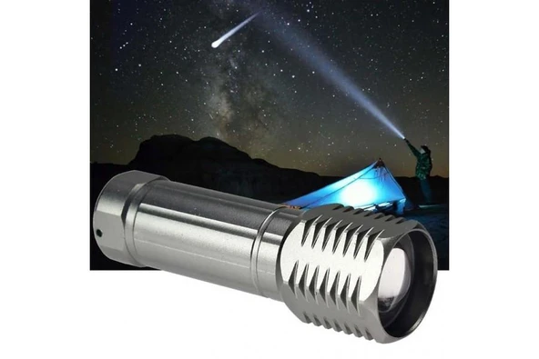 Küçük Güçlü Zoomlu EL Feneri - Resim 5