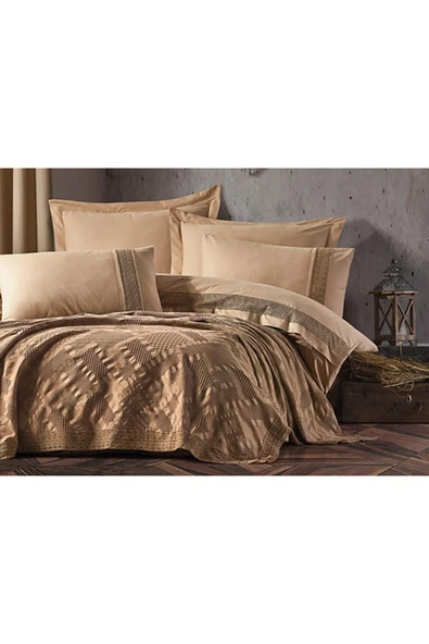 Özdilek Tiara Gelin Seti (7 Parça)-Cappucino - Resim 2