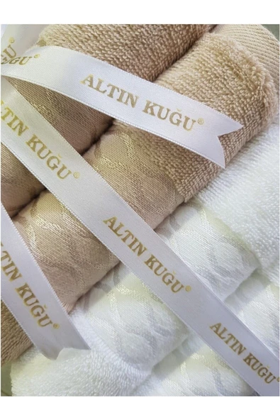 Özdilek Elissa Havlu 12 Adet - Bej - Gri - Taş - Pudra - Beyaz - Krem - Resim 3