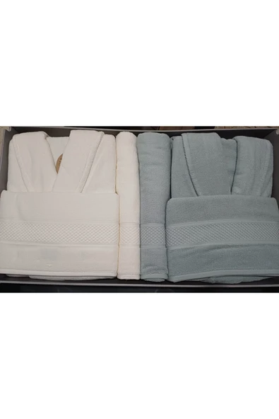 Özdilek Colored (DSM) Krem - Yeşil Aile Seti - Resim 3