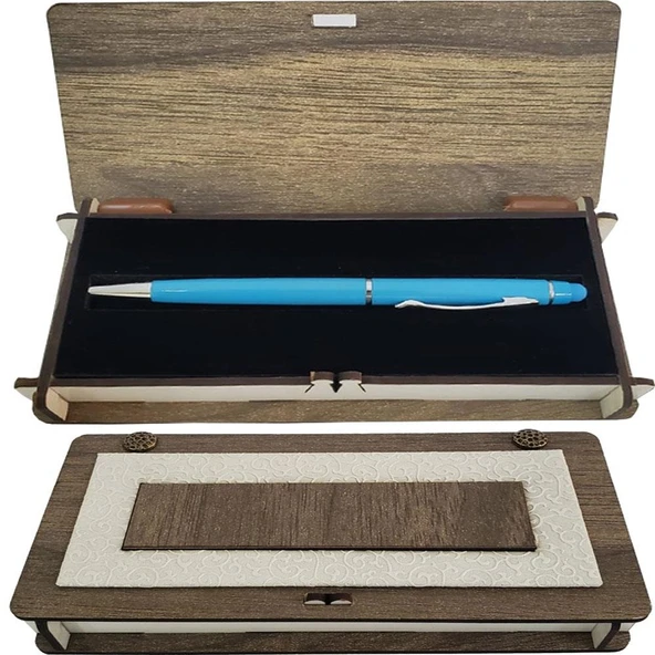 Tükenmez Kalem Ahşap Kutulu ürün görseli 1