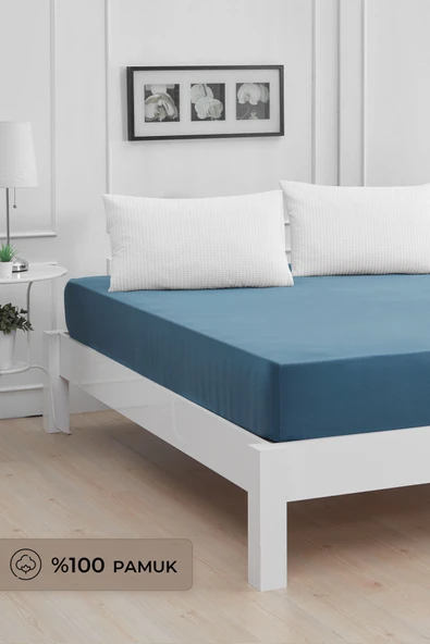 Özdilek ÖZDİLEK CARSAF FIT.YST.RANFORCE 160*200 İNDİGO COLORİST - Resim 3
