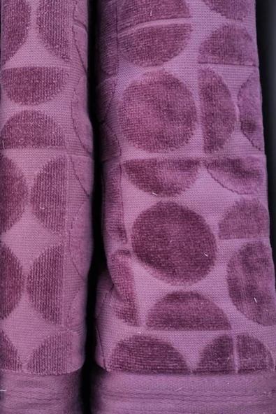 Özdilek Circular Best Set (HAMAM TAKIMI) Mürdüm-gri - Resim 3