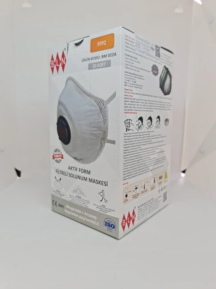 BLN BM 022A FFP2 NR VENTİLLİ TOZ MASKESİ (20 ADET) - Resim 7
