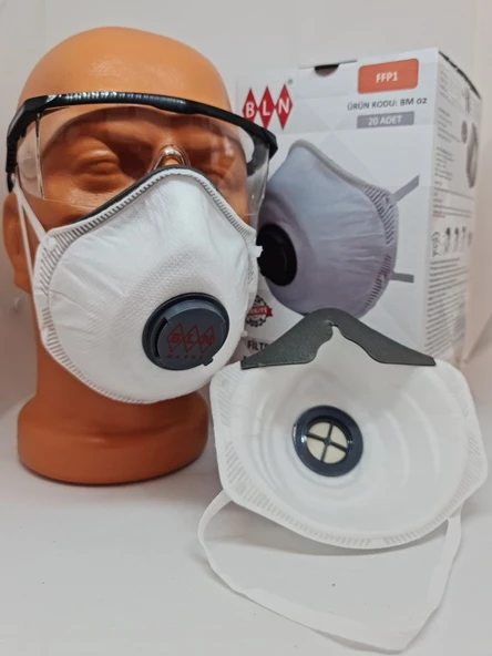 BM 02 FFP1 NR VENTİLLİ TOZ MASKESİ (20 ADET) - Resim 6