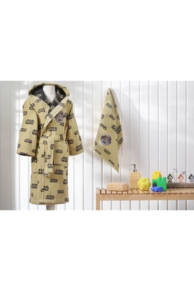 Özdilek Starwars Mandalorian Disney Lisanslı Çocuk Bornoz Seti 9/10 Yaş - Resim 2