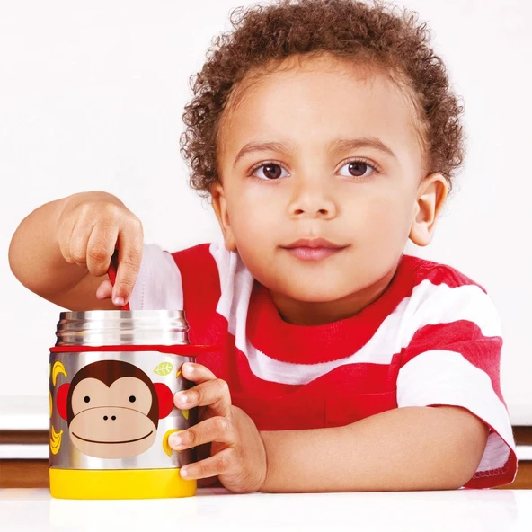 Skip Hop Zoo Paslanmaz Çelik Termos 325 Ml Maymun - Resim 3