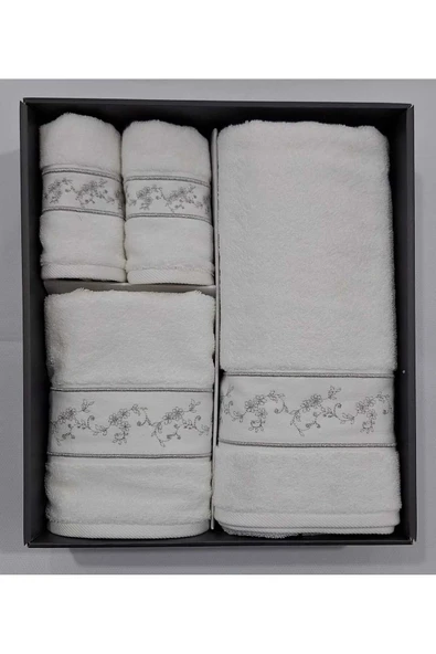 Özdilek DANIELA BEYAZ DUŞ SETİ/MİSAFİR SETİ/HAVLU SETİ - Resim 4