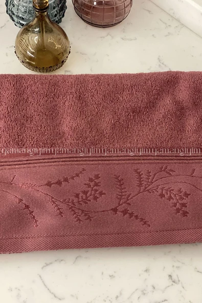 Özdilek Ditsy El-Yüz Havlusu 4 Adet-Antrasit-Pembe - Resim 7
