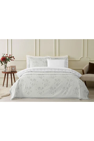 Özdilek ÖZDİLEK DİTSY GRİ YATAK ÖRTÜLÜ GELIN SETI ürün görseli 1
