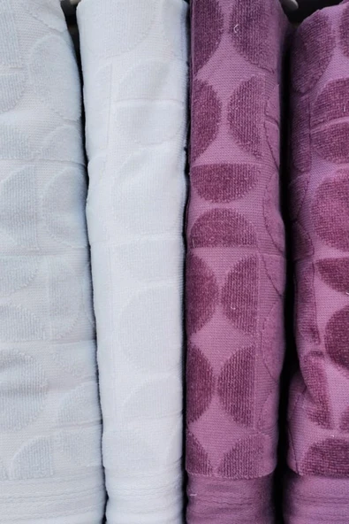 Özdilek Circular Best Set (HAMAM TAKIMI) Mürdüm-gri - Resim 2