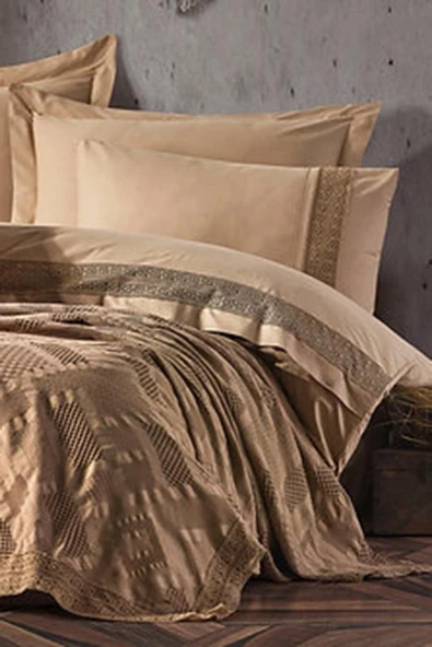 Özdilek Tiara Gelin Seti (7 Parça)-Cappucino - Resim 4