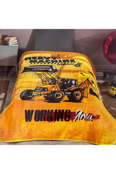 Özdilek Tek Kişilik Battaniye Baskılı Prime Constraction ürün görseli 1