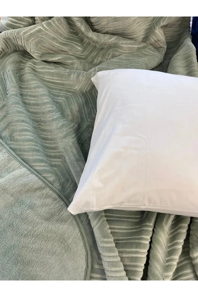 Özdilek Trendy Art Deco Açık Yeşil Tek Kişilik Battaniye - Resim 2