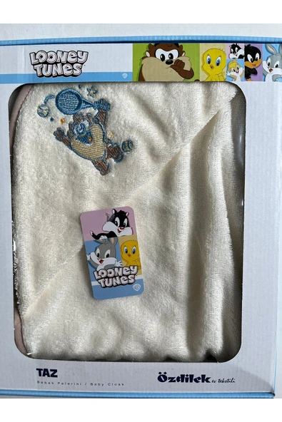 Özdilek Tazmania Goal Lisans Nakışlı Bambu Yenidoğan Bebek Pelerini 80x80 cm - Resim 2