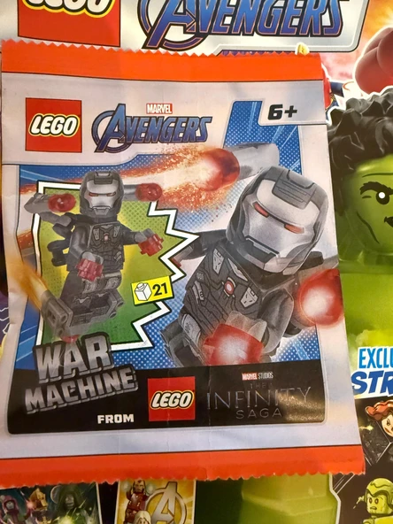 Lego Marvel Avengers Aylık Dergi 02-2025 - Flemenkçe (War Machine Figür) - Resim 2