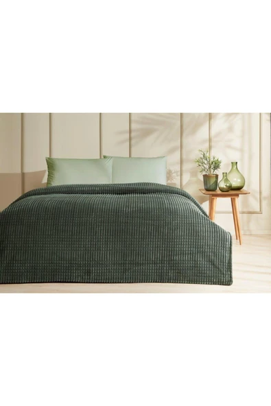 Özdilek Piramit M.line Haki Tek Kişilik Battaniye ürün görseli 1