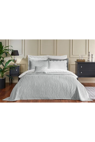 Özdilek Özdilek Yatak Örtülü Nevresim Takımı Wave Gri ürün görseli 1