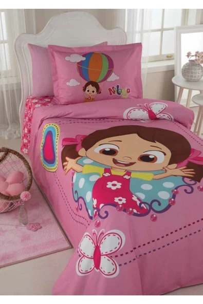 Özdilek Tek Kişilik Ranforce Nevresim Takımı Pembe Niloya Kelebek ürün görseli 1