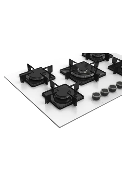 Ferre SS Serisi Beyaz 5 Gözlü Ankastre Set ( QBL62CB-SS036-D078 ) - Resim 6