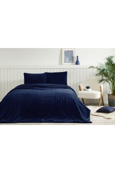 Özdilek ÇİFT KİŞİLİK YATAK ÖRTÜSÜ CARMEN LACIVERT ürün görseli 1