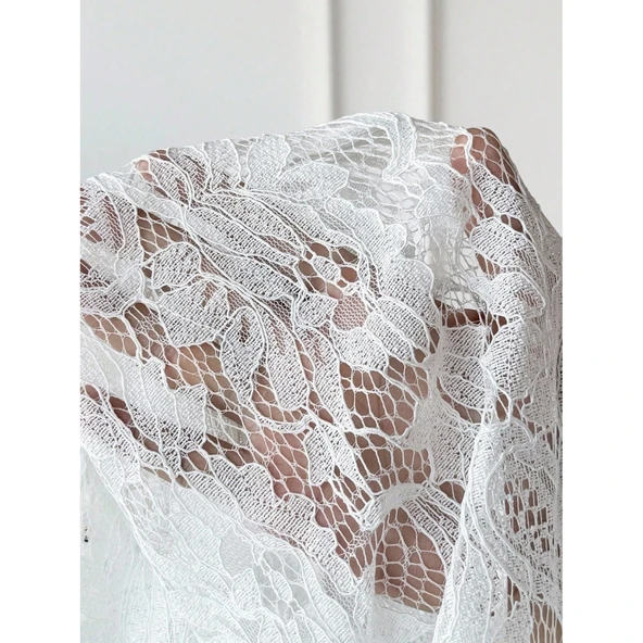 Lucky Life Kadın Uzun Kollu Yakalı önü Açık Dantelli Ceket - Resim 5