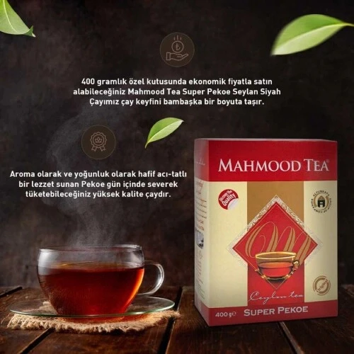 MAHMOOD TEA SUPER PEKOE İTHAL SEYLAN DÖKME ÇAYI 400 GR - Resim 6