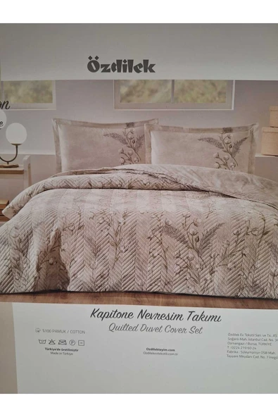 Özdilek RANFORCE ÇİFT KİŞİLİK DÖRT MEVSİM SET ALGODON BEJ ürün görseli 1