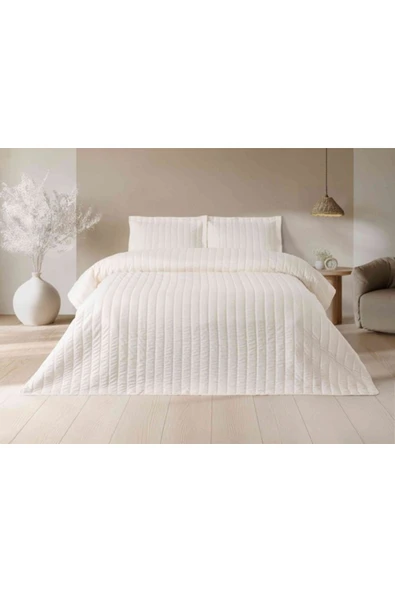 Özdilek (Nev) Yatak Örtüsü.Ultrasonıc Lıne Krem Çift Kişilik ürün görseli 1
