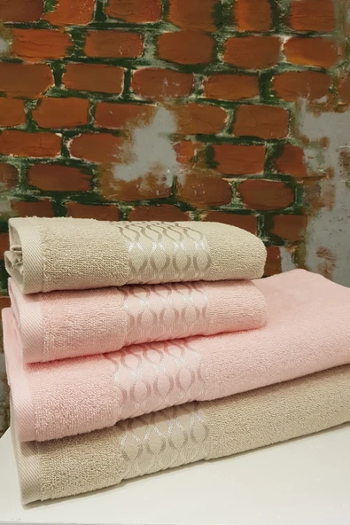 Özdilek Elissa Best Set Hamam Seti Banyo Havlu Takımı Taş - Pudra ürün görseli 1