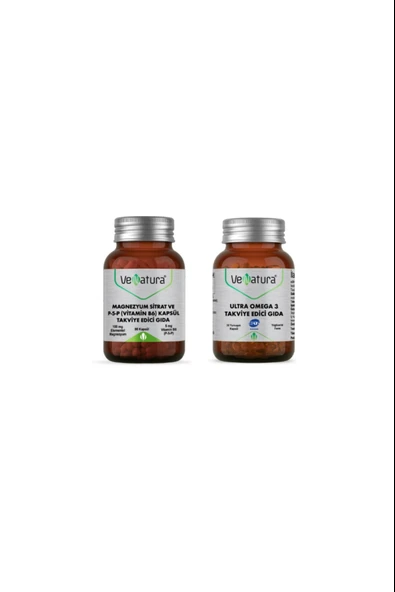 Venatura Ultra Omega3 30 Kapsül + Magnezyum Sitrat Ve P5p (vitamin B6) 90 Kapsül ürün görseli 1