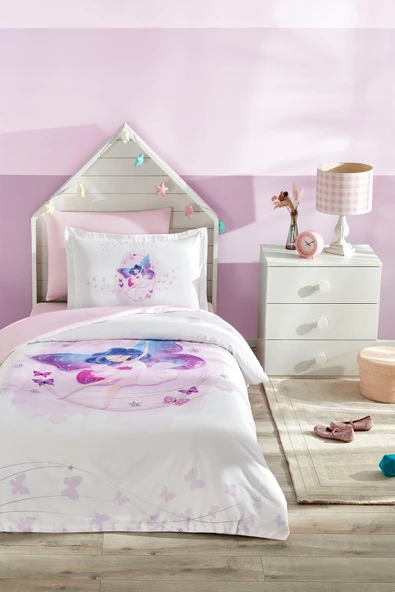 Özdilek Fairies Tek Kişilik Lastikli Çarşaf Nevresim Takımı ürün görseli 1