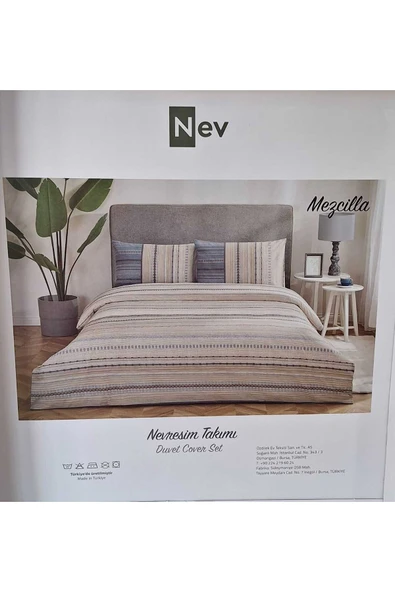 Özdilek NEV ÇİFT KİŞİLİK NEVRESİM TAKIMI MEZCİLLA KREM ürün görseli