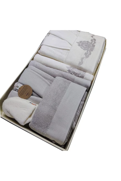 Özdilek Valıoso Grı-krem/pembe Aıle Setı - Resim 3