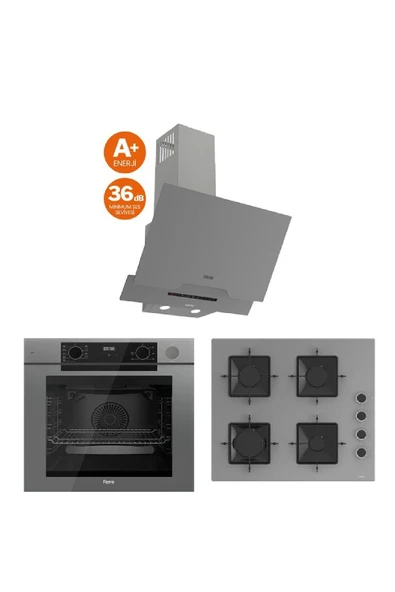 Ferre FryArt Serisi (QEP64CPR SS208 D065) Ankastre Set ürün görseli 1