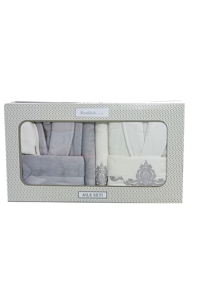 Özdilek Valıoso Grı-krem/pembe Aıle Setı ürün görseli 1