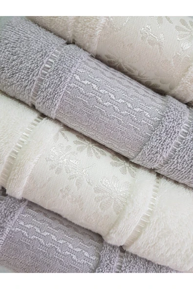 Özdilek Blossom Best Set Hamam Takımı- Krem Gri - Resim 3