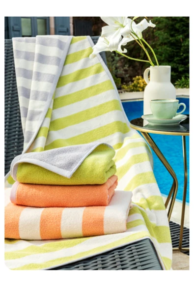 Özdilek ÖZDİLEK DOUBLE COLOR STRIPE PLAJ HAVLUSU 70x145 - Resim 3