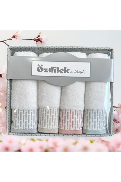 Özdilek PLAİD MODERNA 4'LÜ KUTULU EL-YÜZ HAVLUSU 50x90 - Resim 3