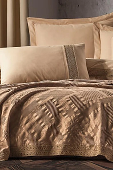 Özdilek Tiara Gelin Seti (7 Parça)-Cappucino - Resim 3