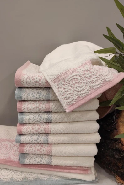 Özdilek Pembe-mint Evony Havlu El Yüz Havlusu 6'lı ürün görseli 1
