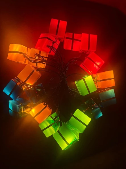 4 Metre 20 Led Pilli 2 Kademeli Hediye Kutusu Led Işık ürün görseli 1