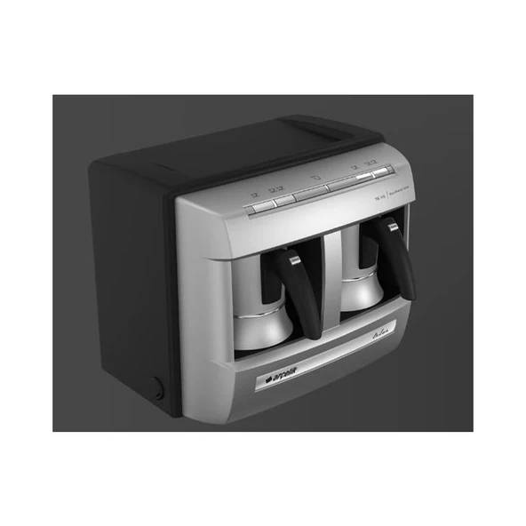 Arçelik K 3170 Türk Kahve Makinesi 1000 Ml Alüminyum Cezve İle Modern Gri Tasarım - Resim 3